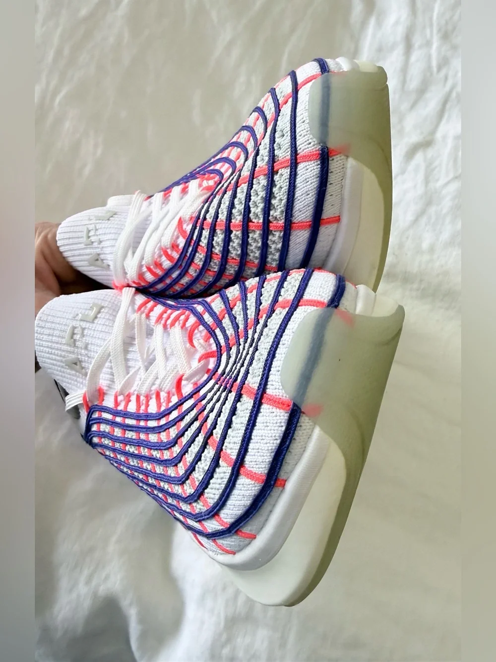 APL Women’s White Blue Pink Knit Sneakers